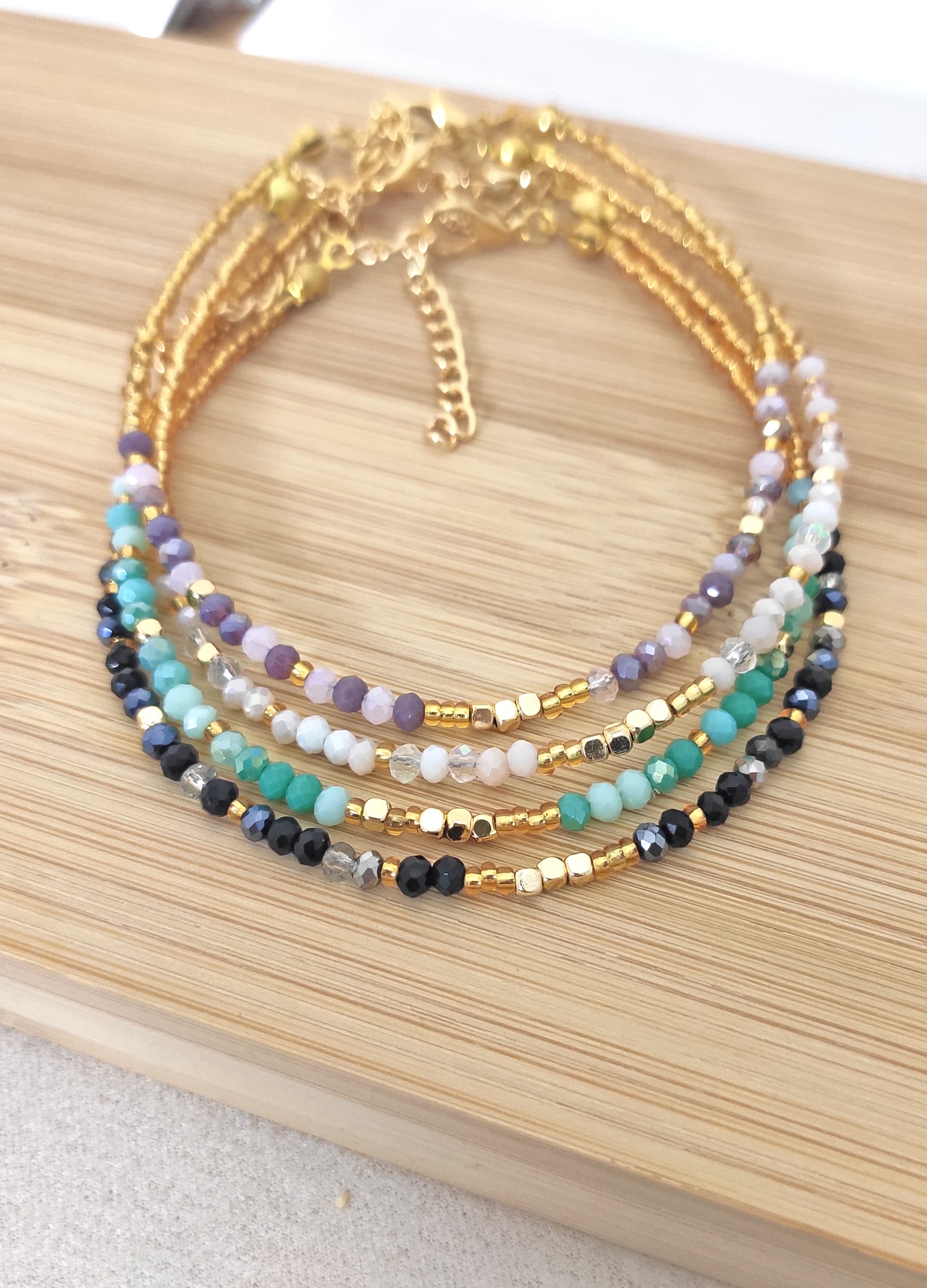 Turqouise Cyrstal Anklet