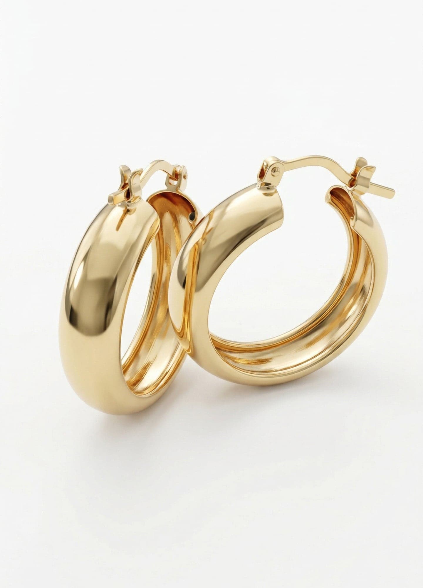 Gold Plated Brass Hoop Earrings