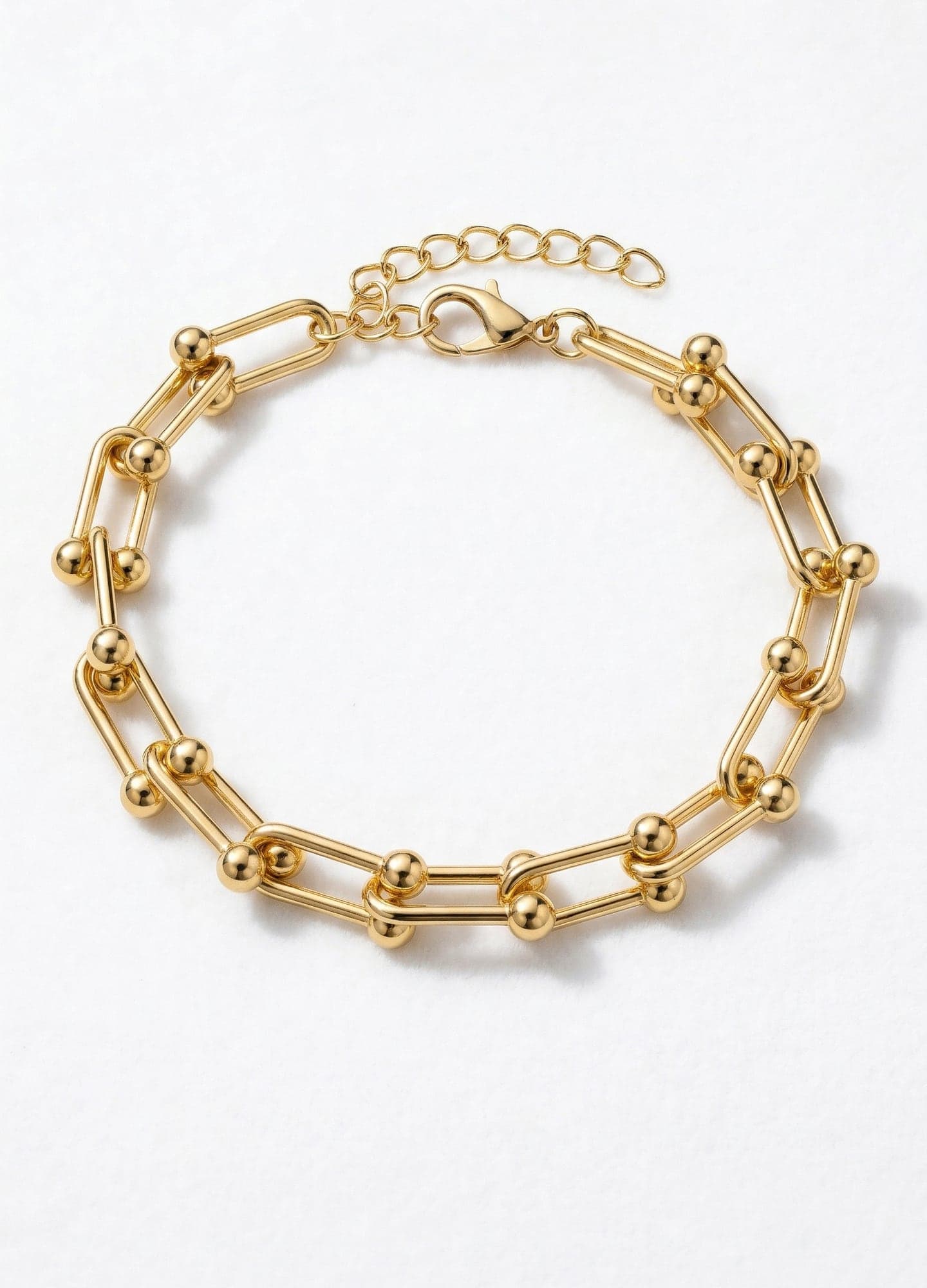 Gold Plated Brass Chain Bracelet