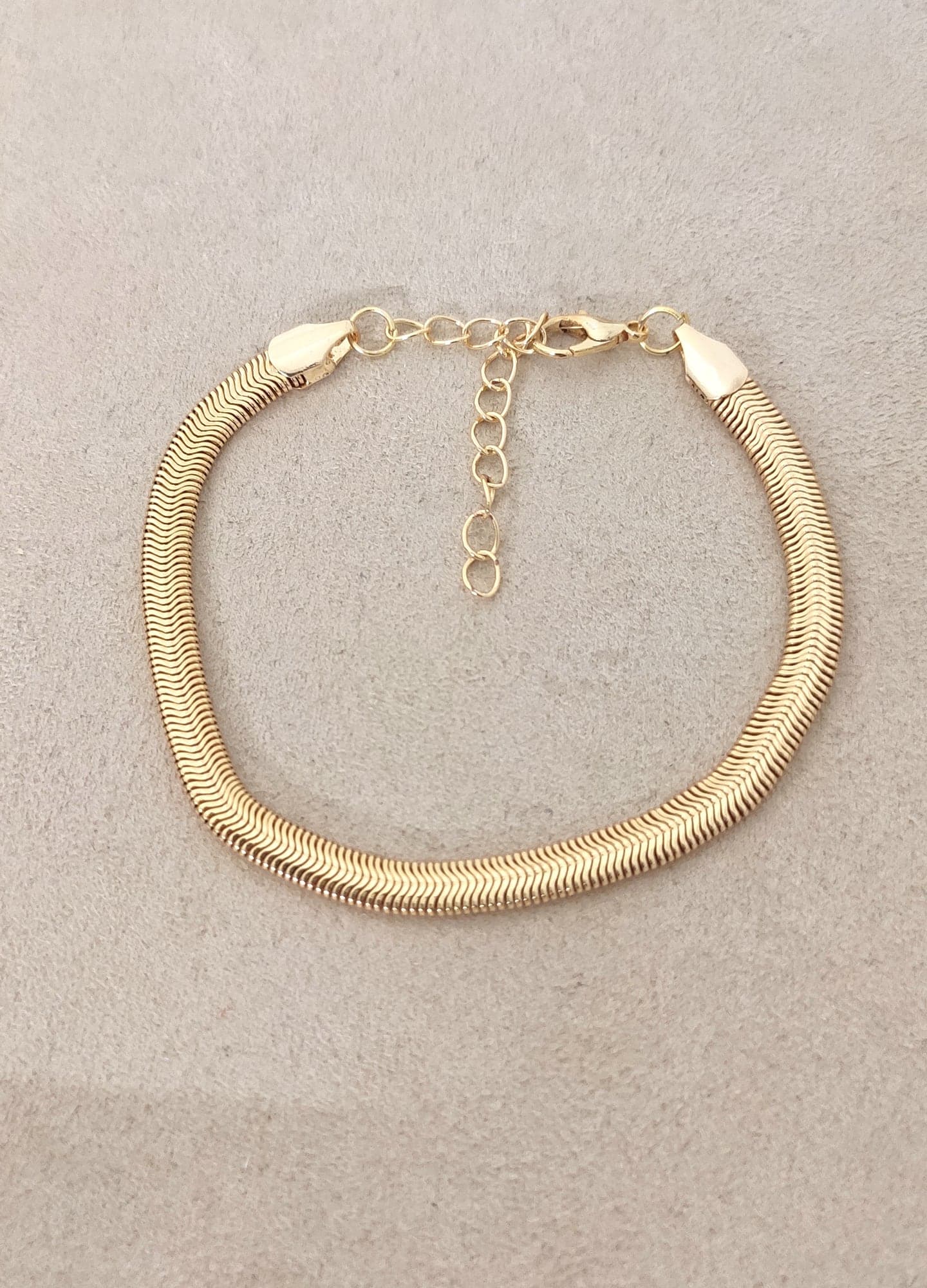 Gold Plated Brass Italian Chain Bracelet