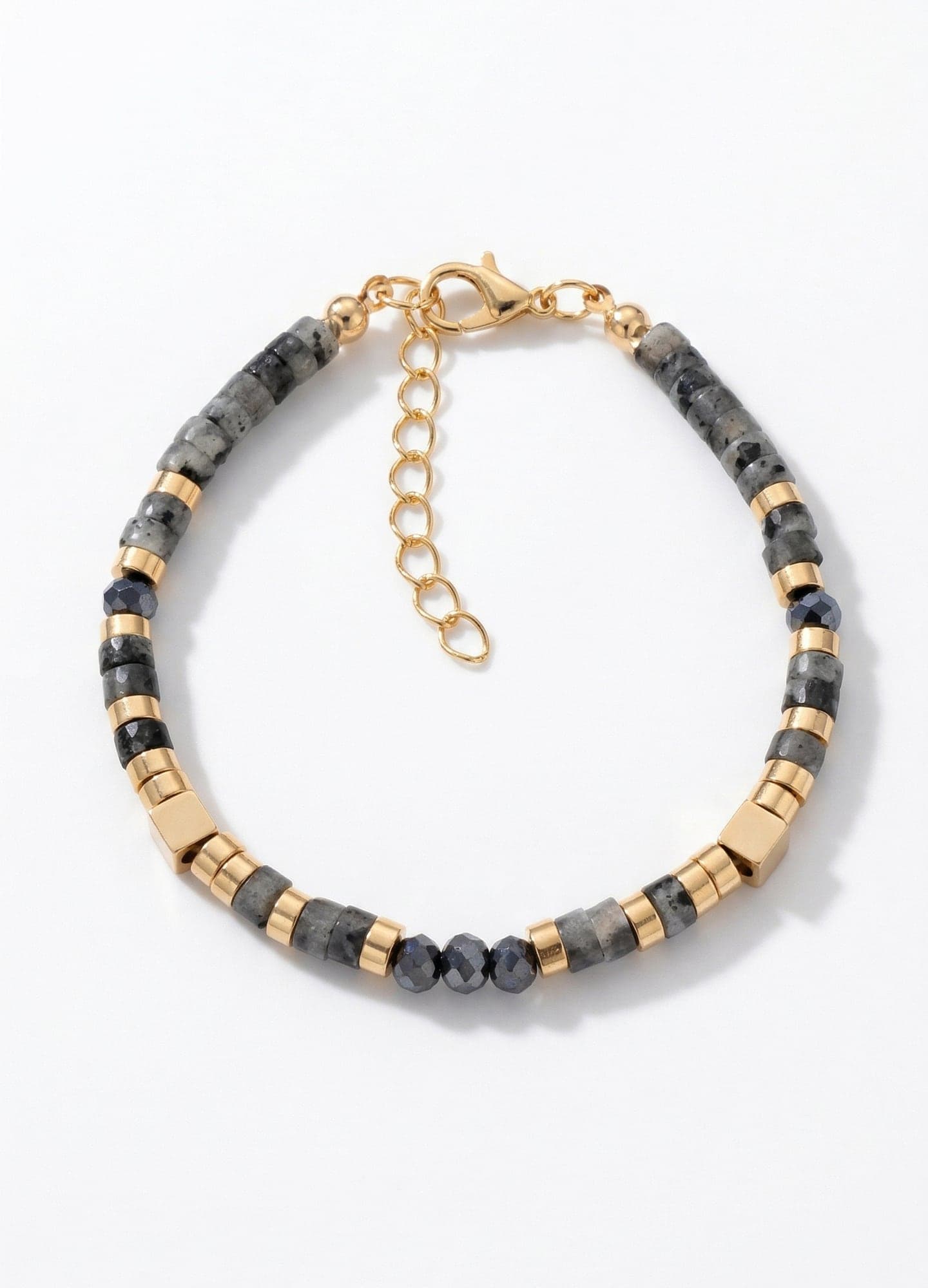 Gold Plated Brass Crystal Stone Bracelet