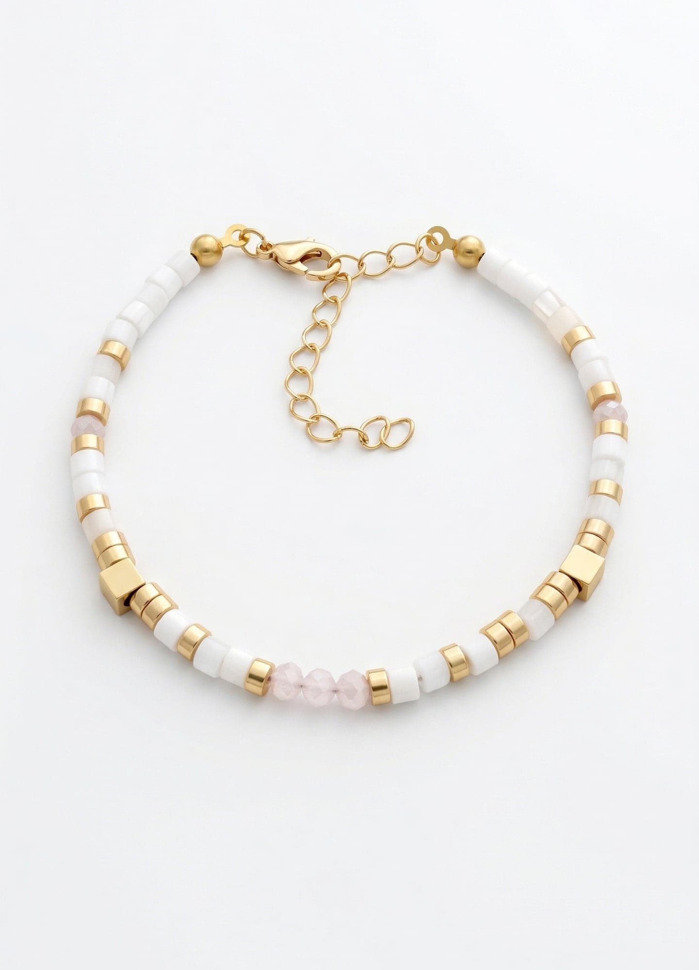 Gold Plated Brass Pearl Bracelet