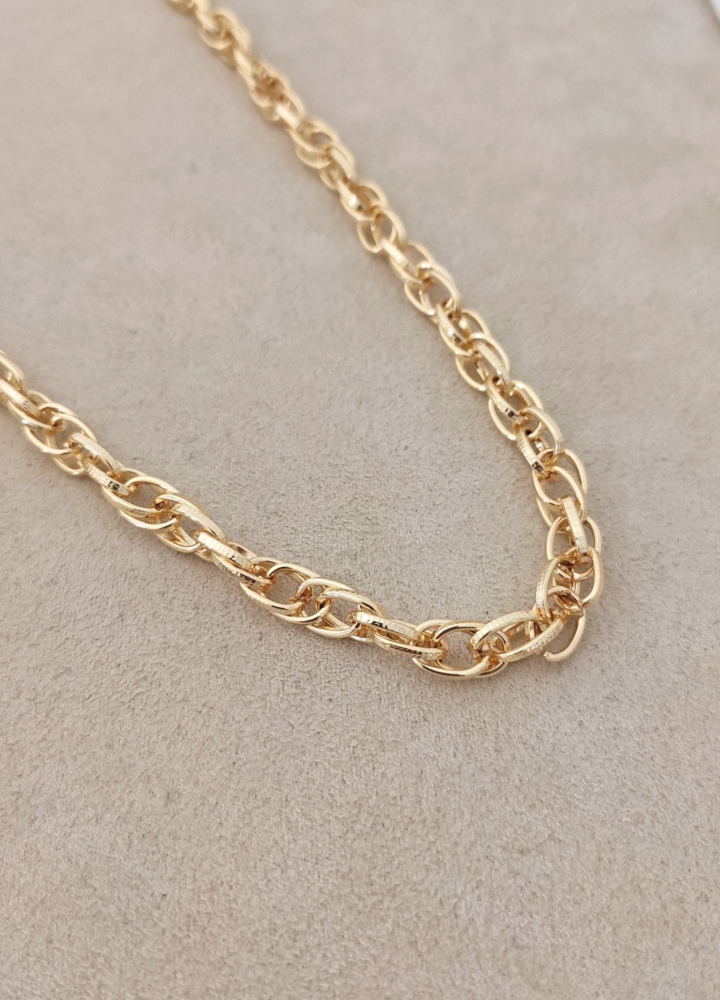 Gold Plated Brass Chain Necklace