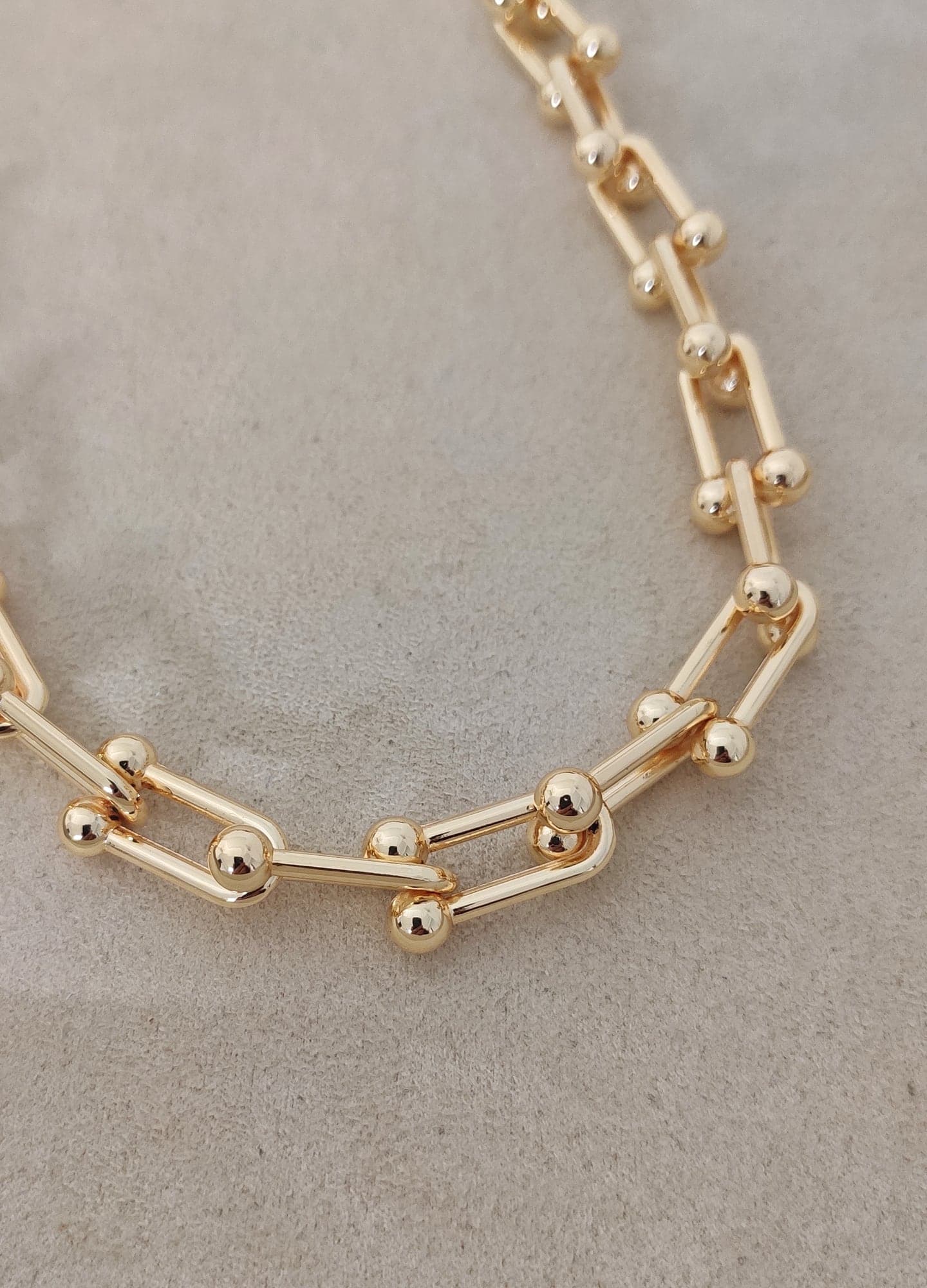 Gold Plated Brass Chain Necklace