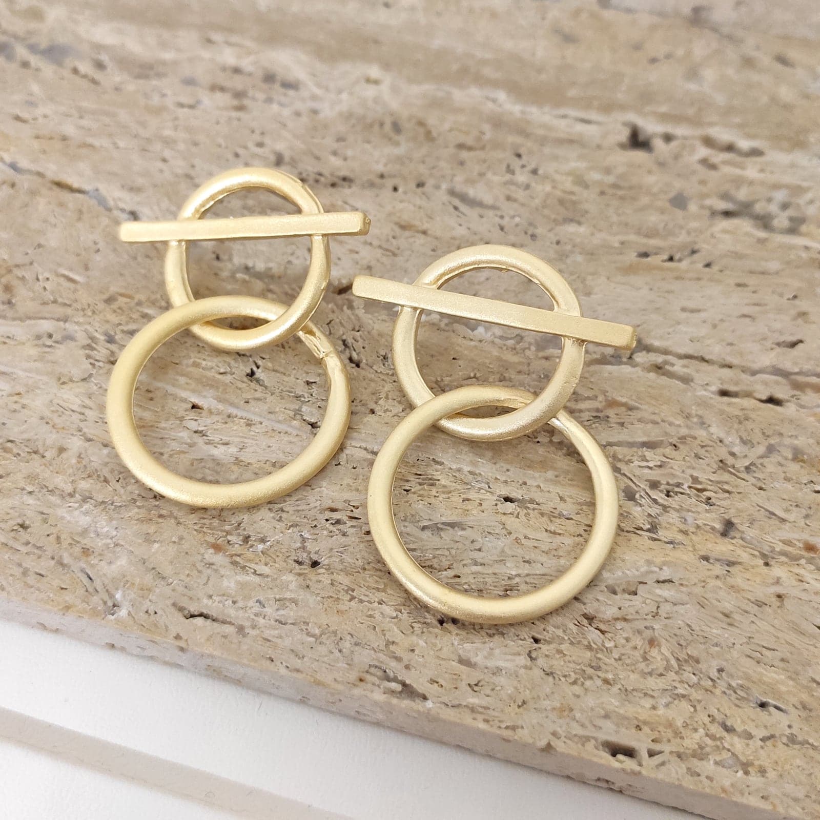 Gold Plated Brass Trend Earrings