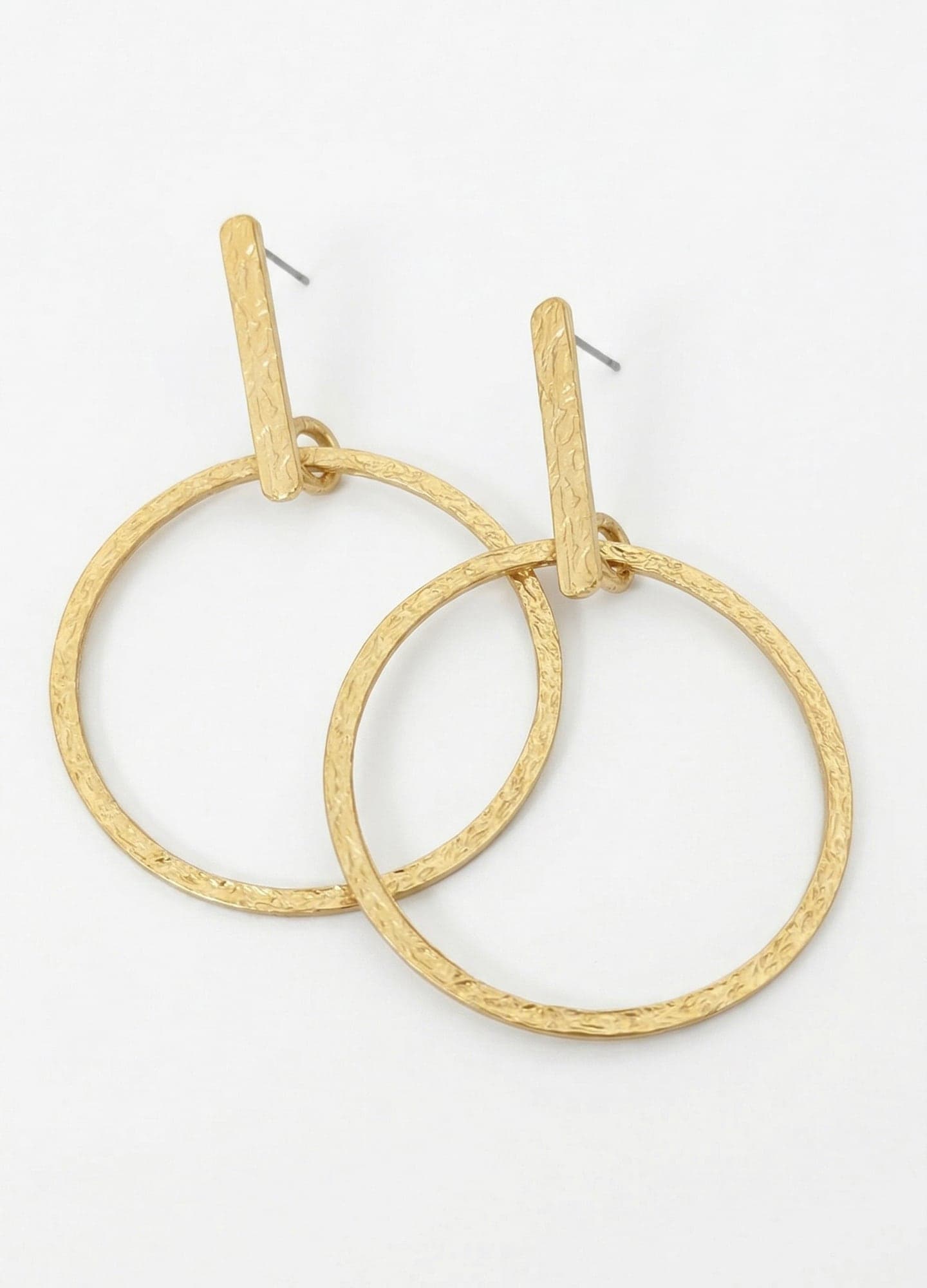 14k gold-plated brass, dangly earrings