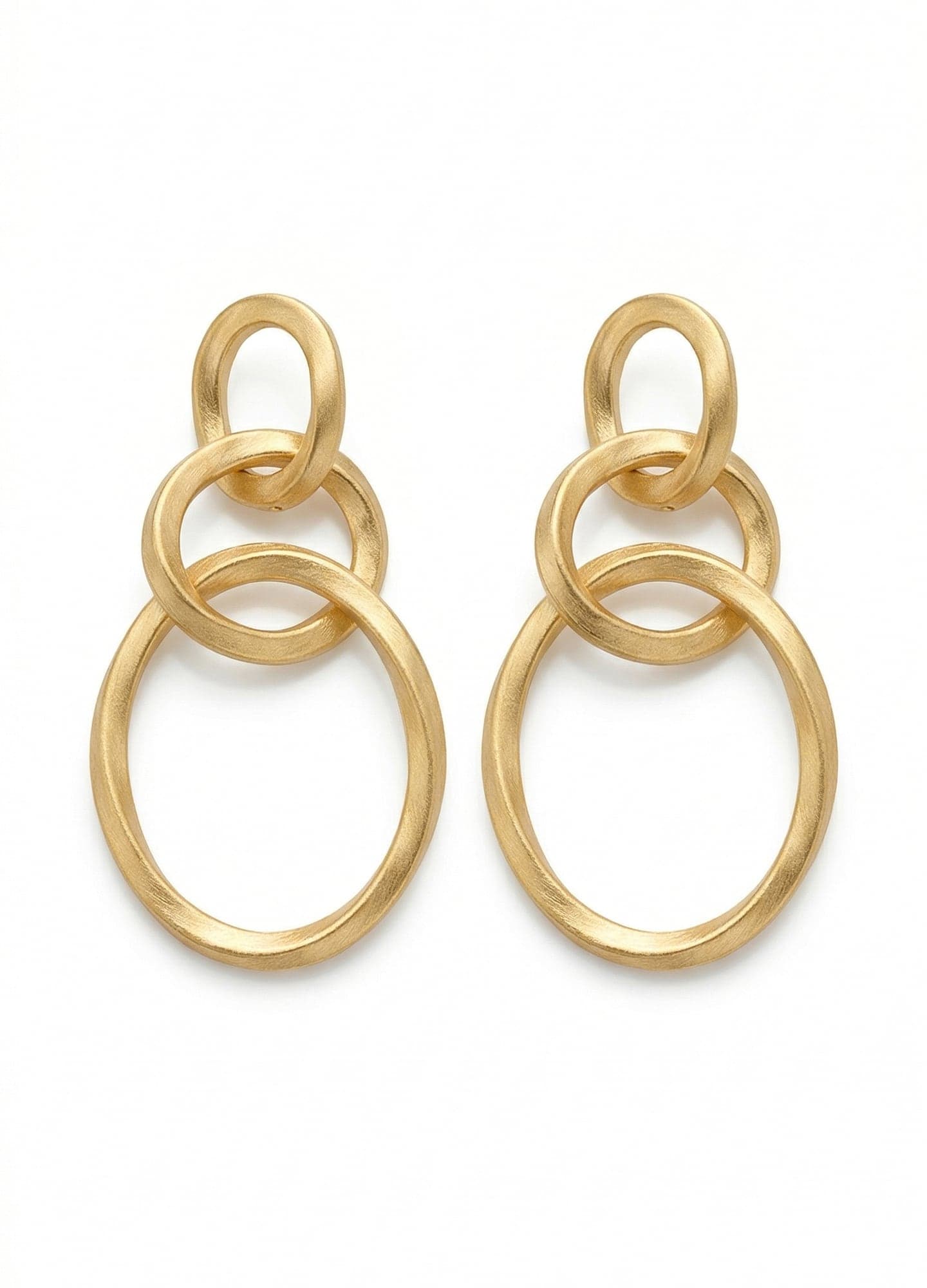 14k gold-plated brass, dangly earrings