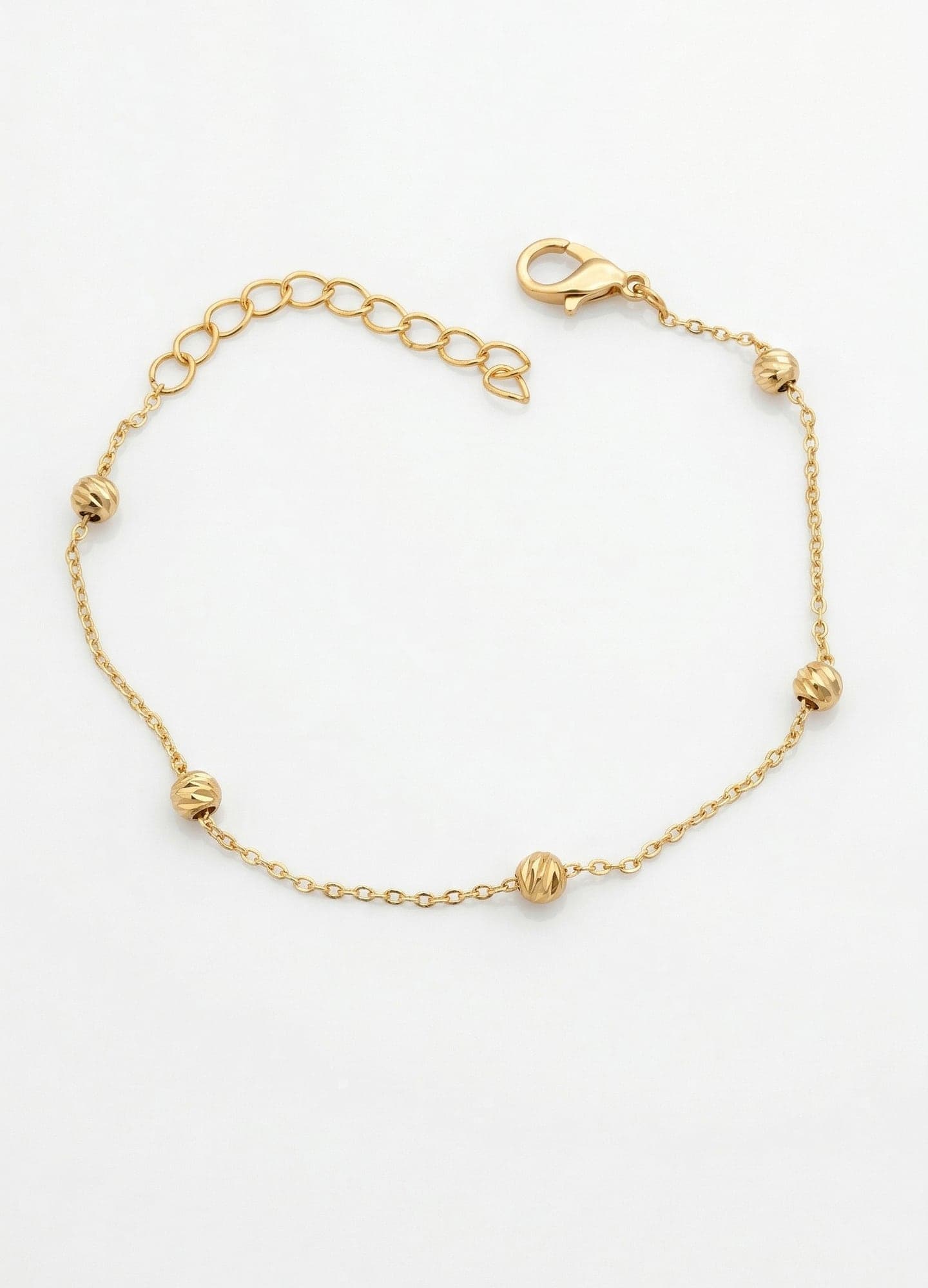 Dorika Ball Detailed Bracelet with Gold Plated Brass