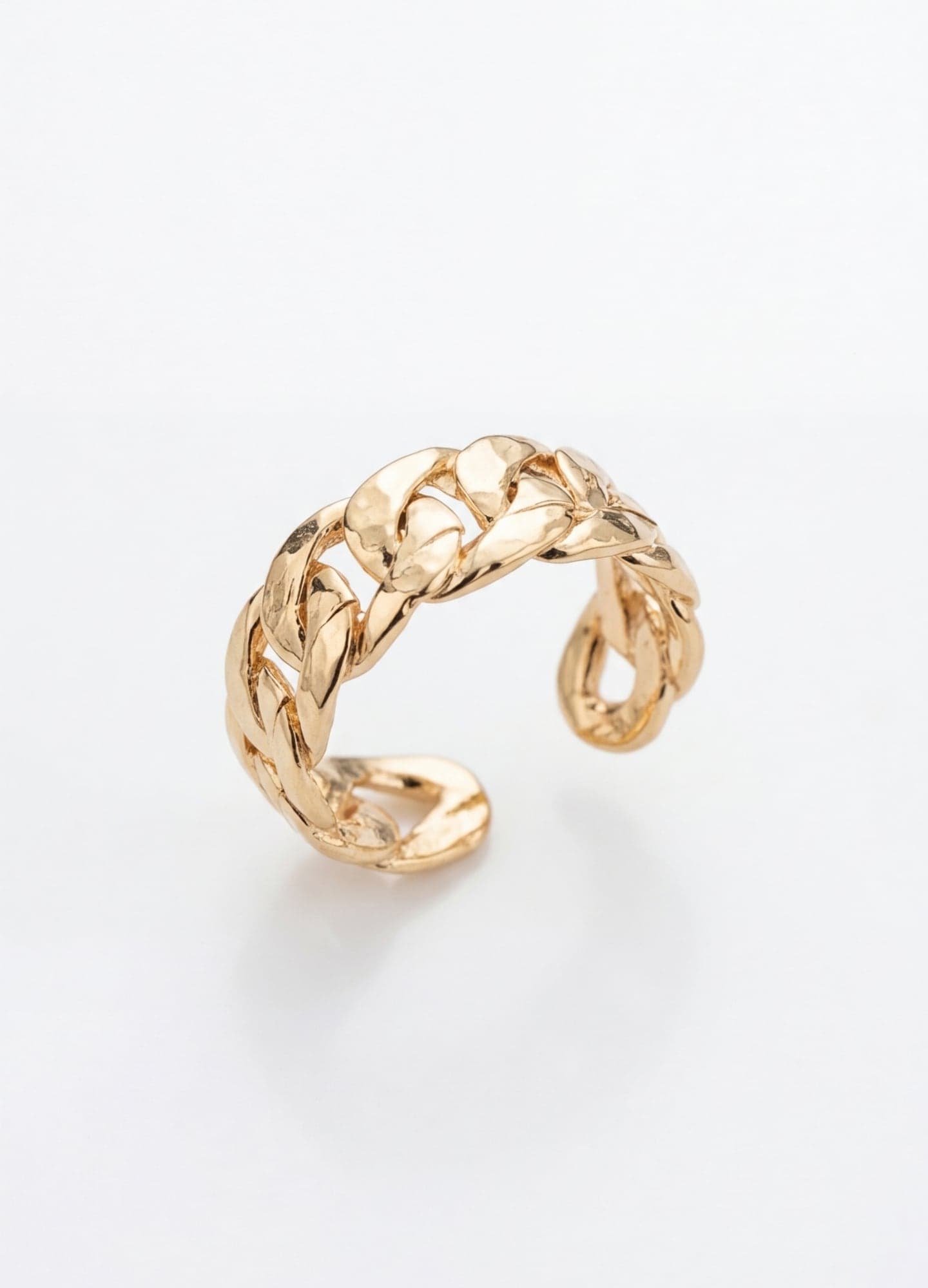 Gold Plated Brass Chain Detailed Cartilage Earrings