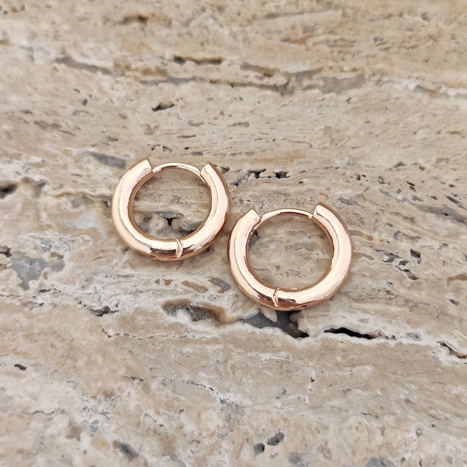 yellow gold gilded hoop earrings